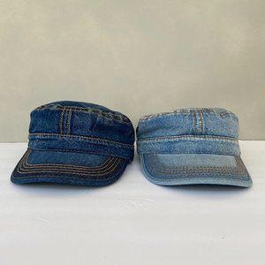 NWOT, Two Denim Cadet Style Caps